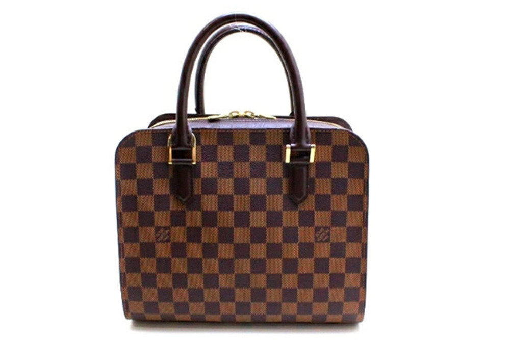 LOUIS VUITTON Handbag Triana Damier Ebene Brown